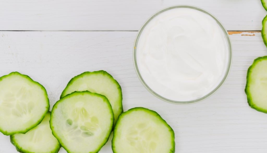 cucumber and yogurt for face mask